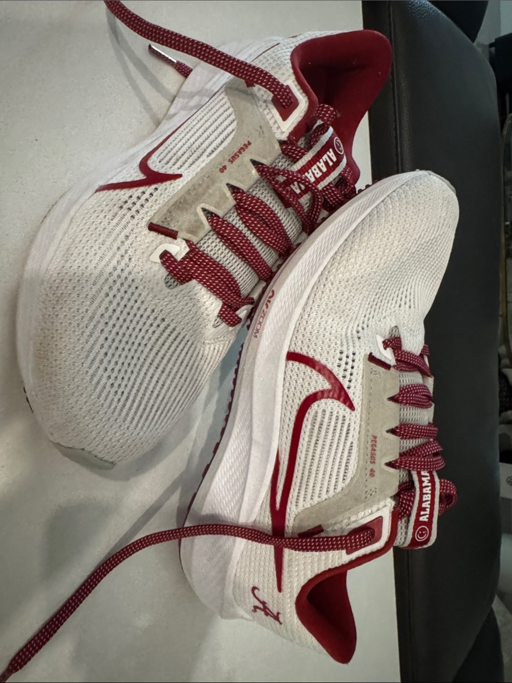 Nike Alabama White and Crimson Women's Running Sneakers